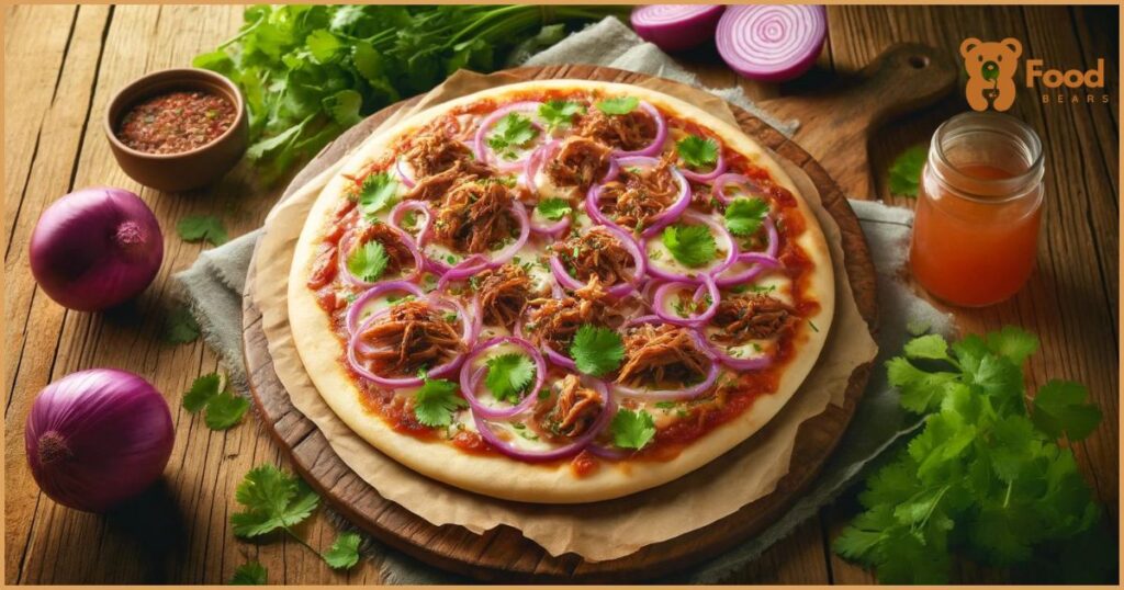 Flatbread Pizza Toppings Ideas - BBQ Feast: Pulled Pork, Red Onion, and Cilantro