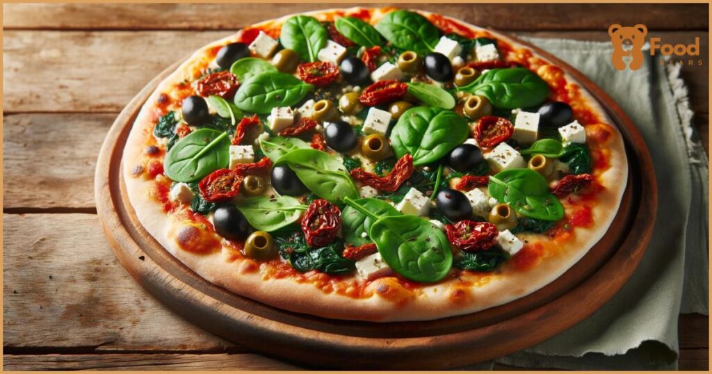 Flatbread Pizza Toppings Ideas - Greek Island: Spinach, Feta, Olives, and Sundried Tomatoes