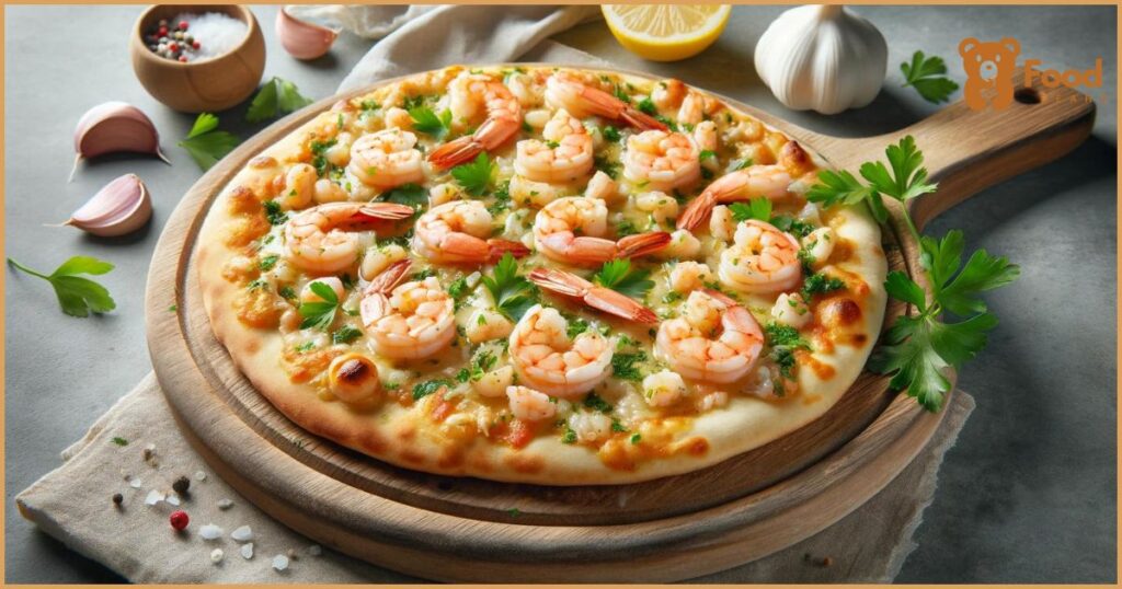 Flatbread Pizza Toppings Ideas - Seafood Special: Shrimp, Garlic, and Parsley with a Lemon Wedge