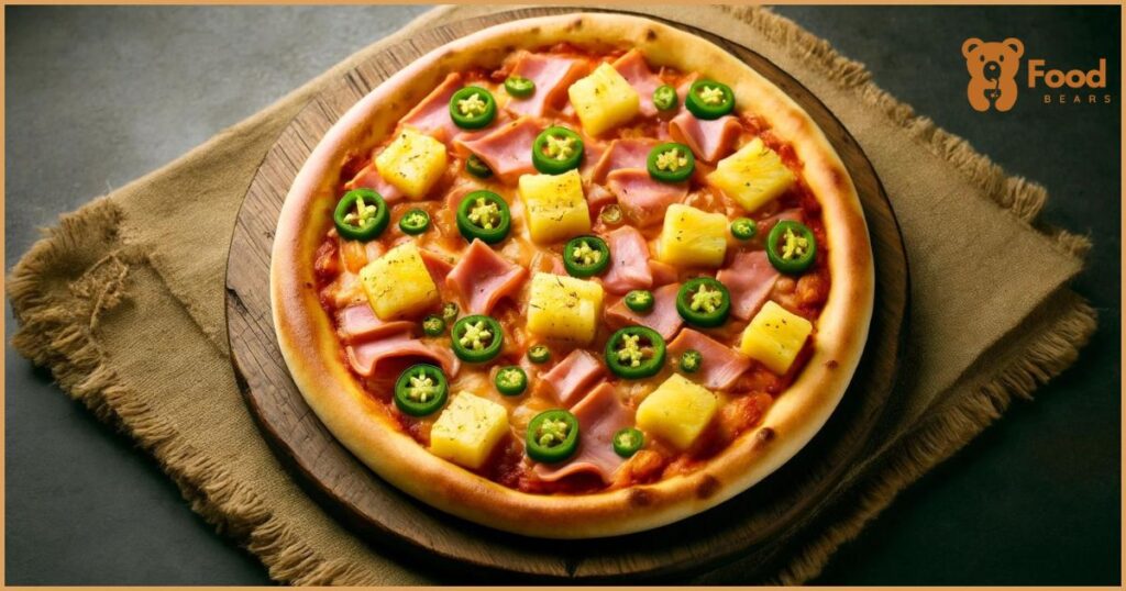 Flatbread Pizza Toppings Ideas - Tropical Delight: Ham, Pineapple, and Jalapeño