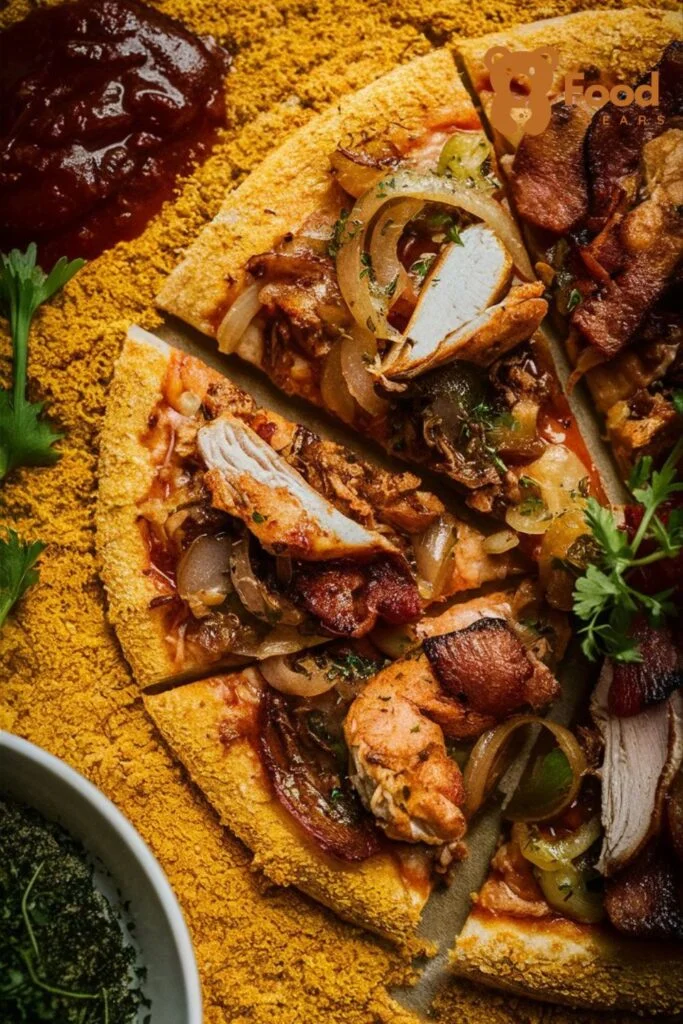 BBQ Chicken Pizza Ingredients - Cornmeal