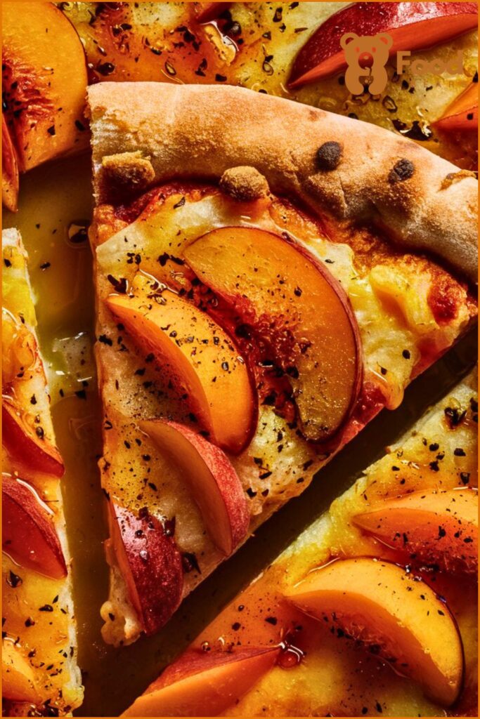 Ingredients for Fruit Pizza - Peaches on pizza