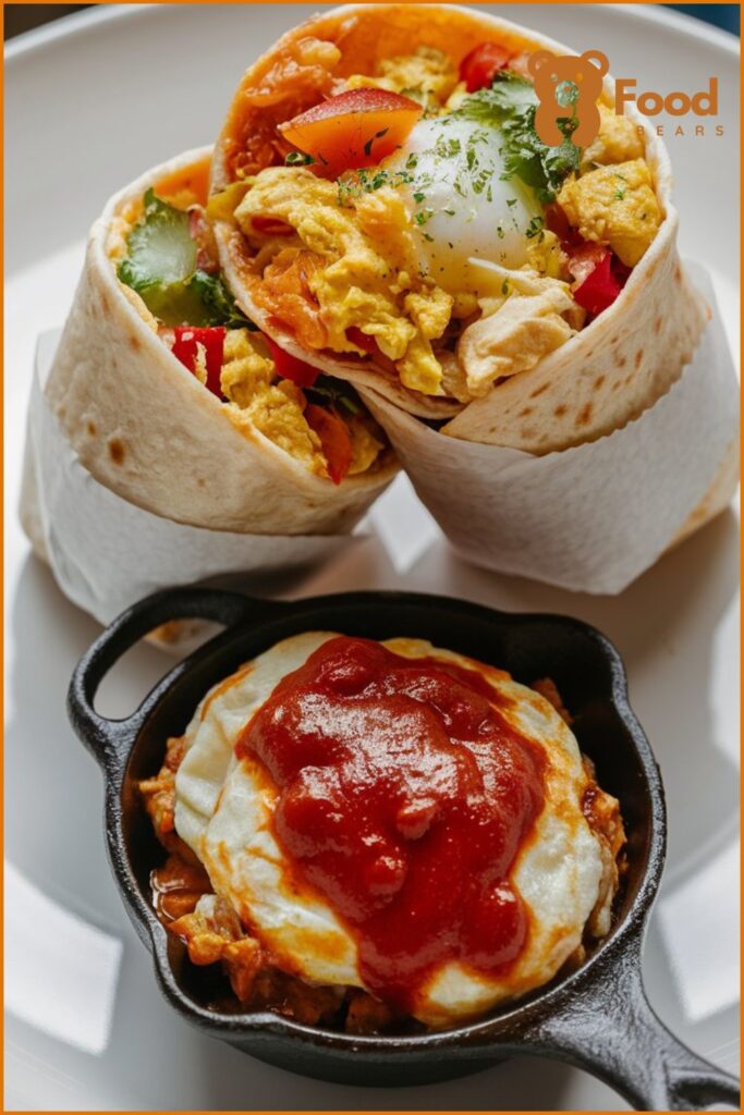 Uses of Pizza Sauce - breakfast burritos and Eggs in Purgatory with Pizza Sauce