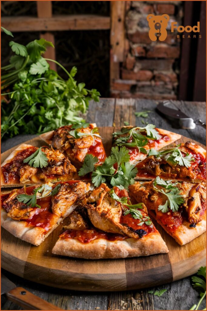 BBQ Chicken Flatbread Pizza Recipes - BBQ Chicken Flatbread with Cilantro