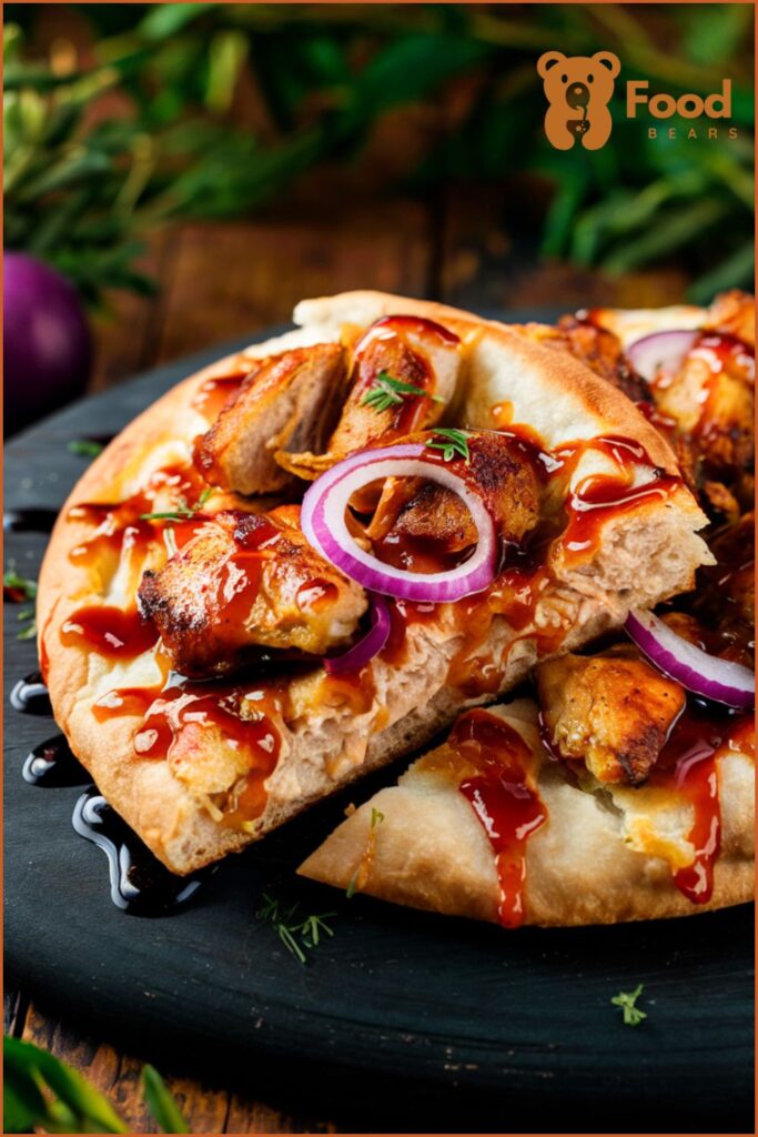 BBQ Chicken Flatbread Pizza Recipes - BBQ Chicken Flatbread with Red Onions