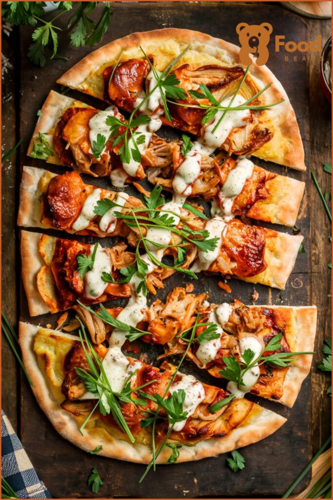 BBQ Chicken Flatbread Pizza Recipes - BBQ Chicken Ranch Flatbread