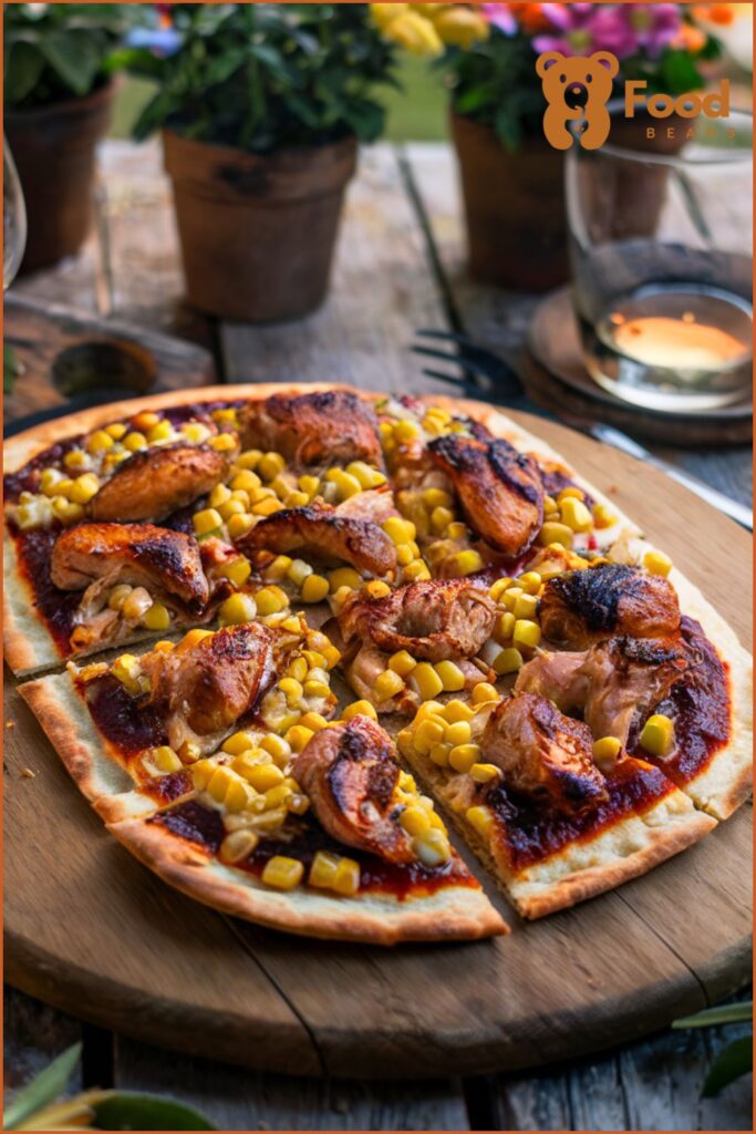 BBQ Chicken Flatbread Pizza Recipes - BBQ Chicken and Sweet Corn Flatbread