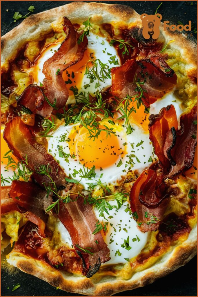 Pizza Ideas for Party - Bacon and Egg Breakfast Pizza