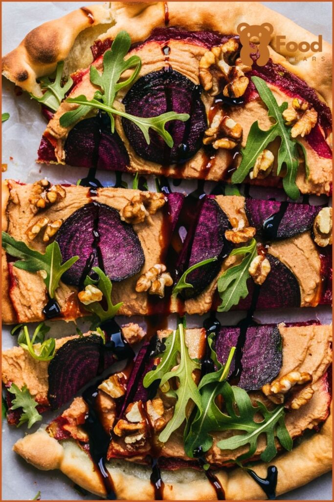 Vegan Flatbread Pizza Ideas - Balsamic Beet and Walnut Flatbread Pizza