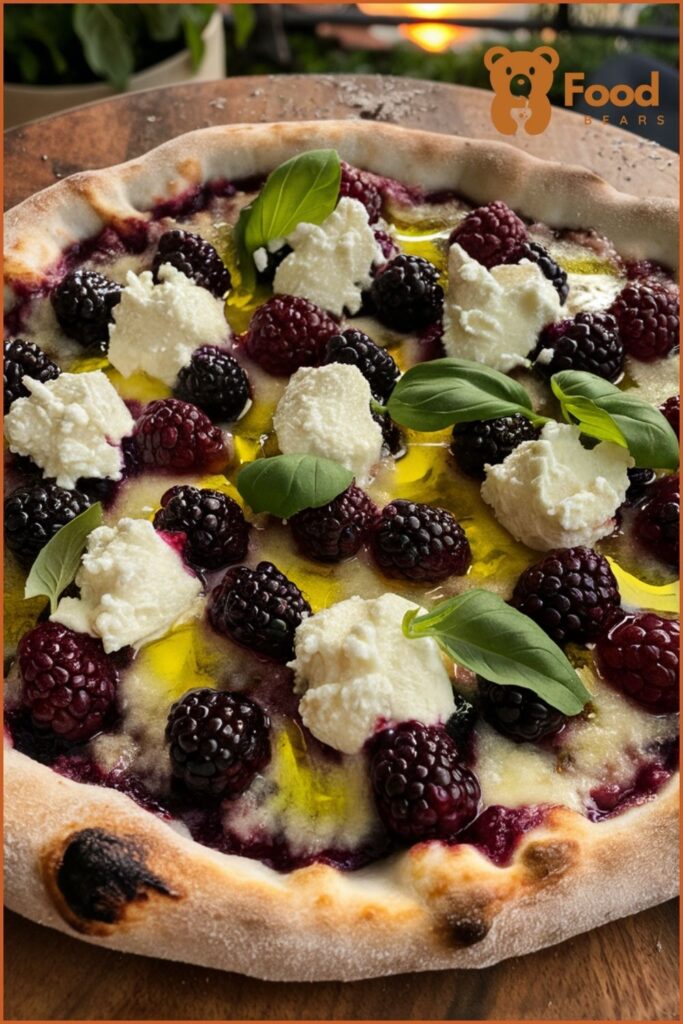 Pizza Ideas for Dinner - Blackberry, Basil & Ricotta Pizza for dinner