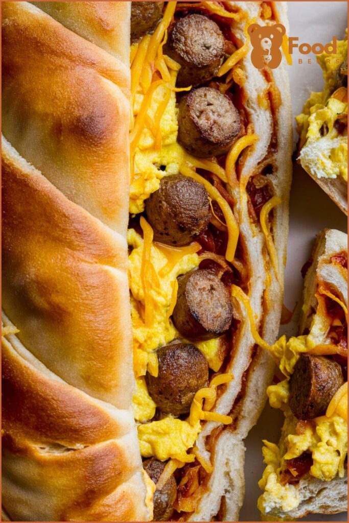 Easy Breakfast Ideas with Pizza Dough - Breakfast Stromboli with Sausage