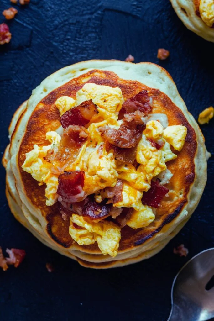 Easy Breakfast Ideas with Pizza Dough - Fluffy Breakfast Pizza Pancakes