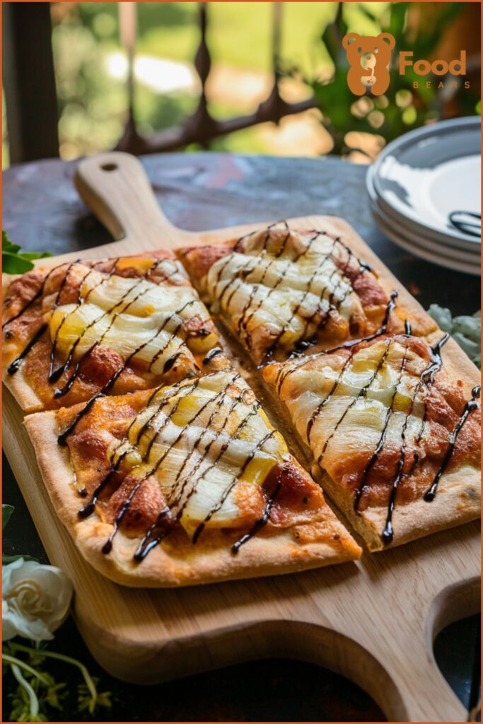 Flatbread Pizza Ideas - Four Cheese Flatbread pizza with Truffle Oil