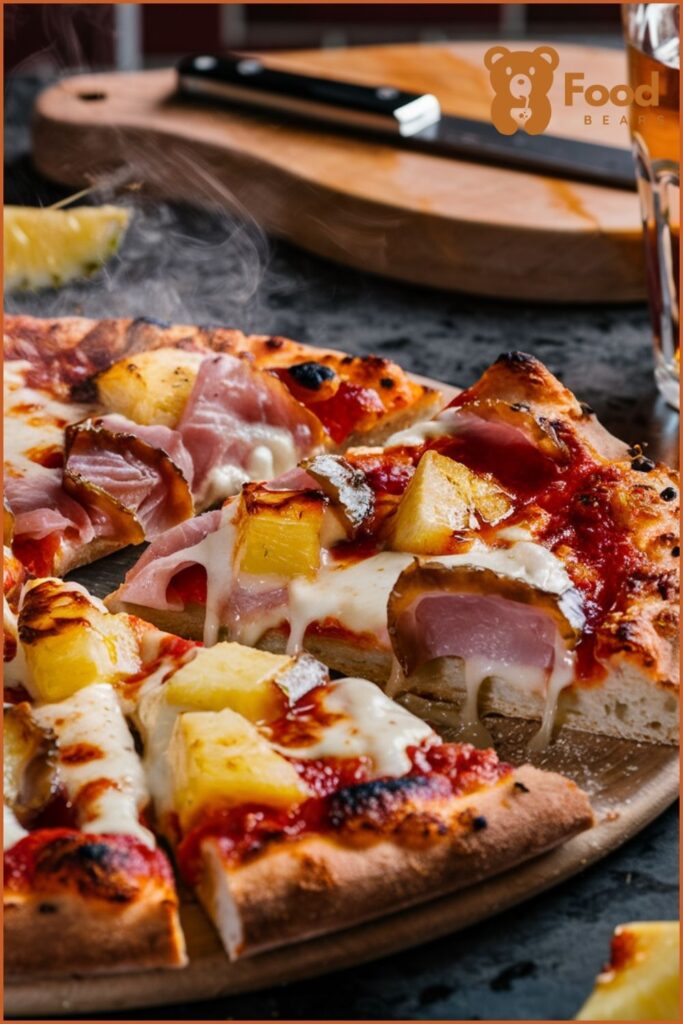 Pizza Ideas for Dinner - Hawaiian with Pineapple and Ham Pizza for dinner