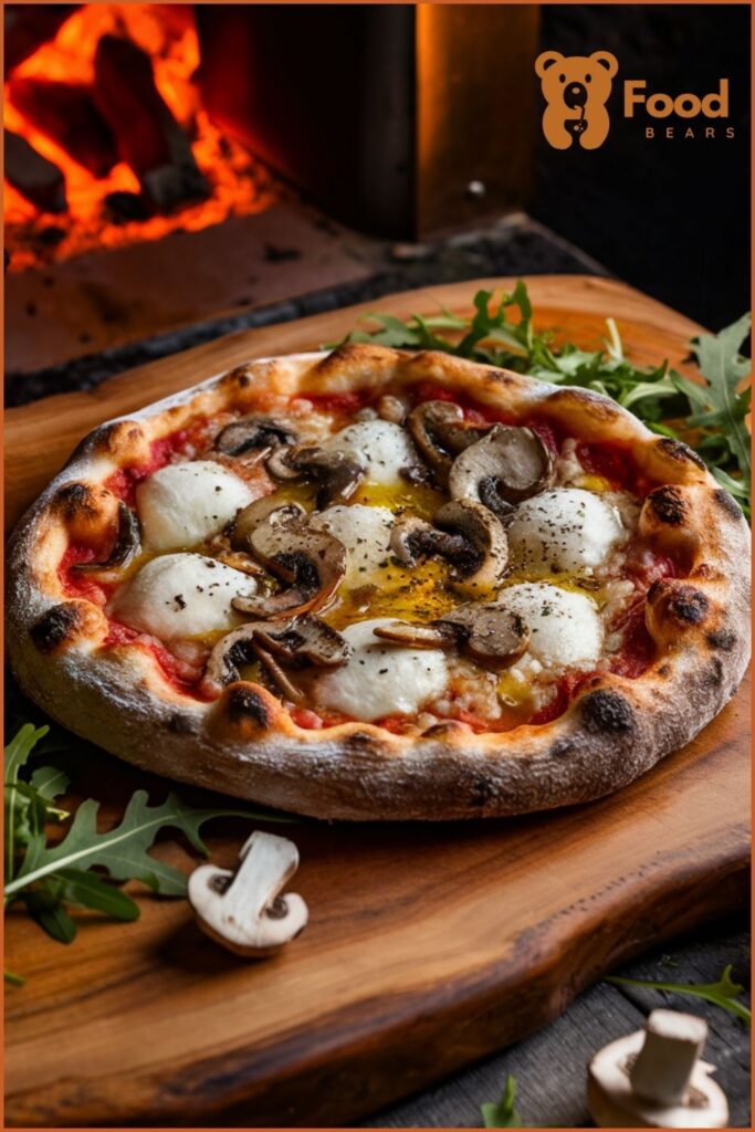 Mushroom & Truffle Oil Pizza for wood fired pizza