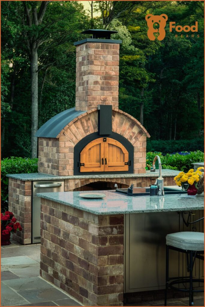 Pizza Oven Base Ideas - Outdoor Kitchen Island as Pizza Oven Base