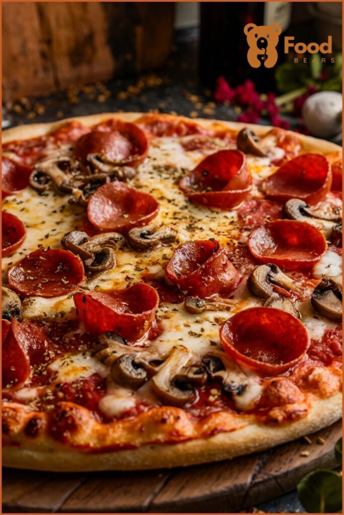 Pizza Ideas for Dinner - Pepperoni and Mushroom Pizza for dinner