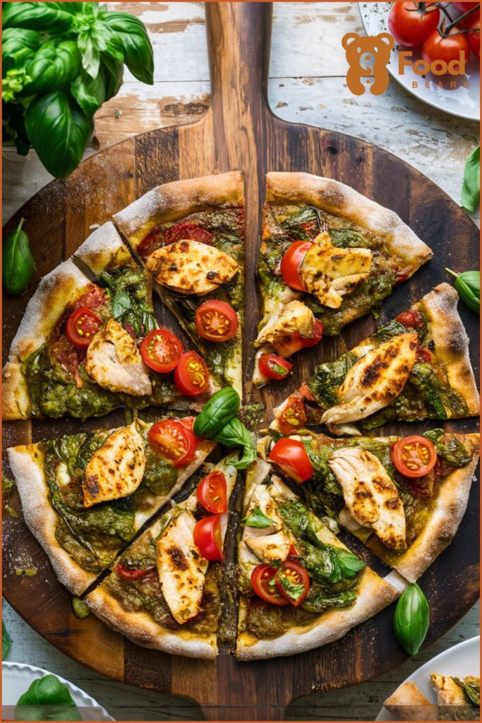 Pizza Ideas for Party - Pesto Chicken Pizza