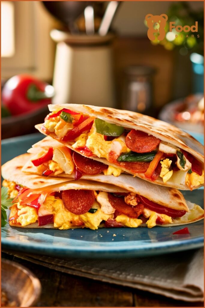 Leftover Pizza Breakfast Ideas - Pizza Breakfast Quesadilla