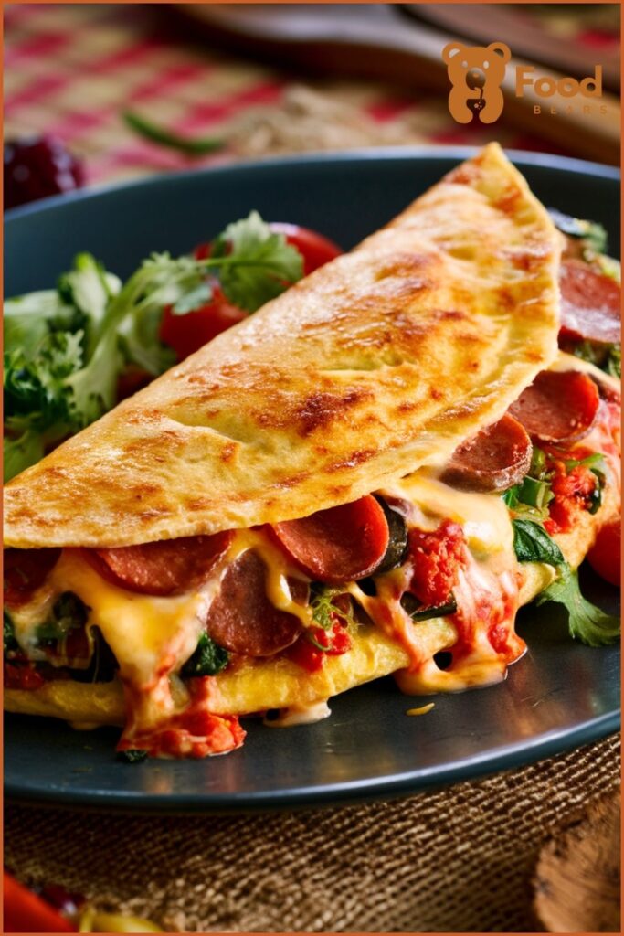 Leftover Pizza Breakfast Ideas - Pizza Omelette