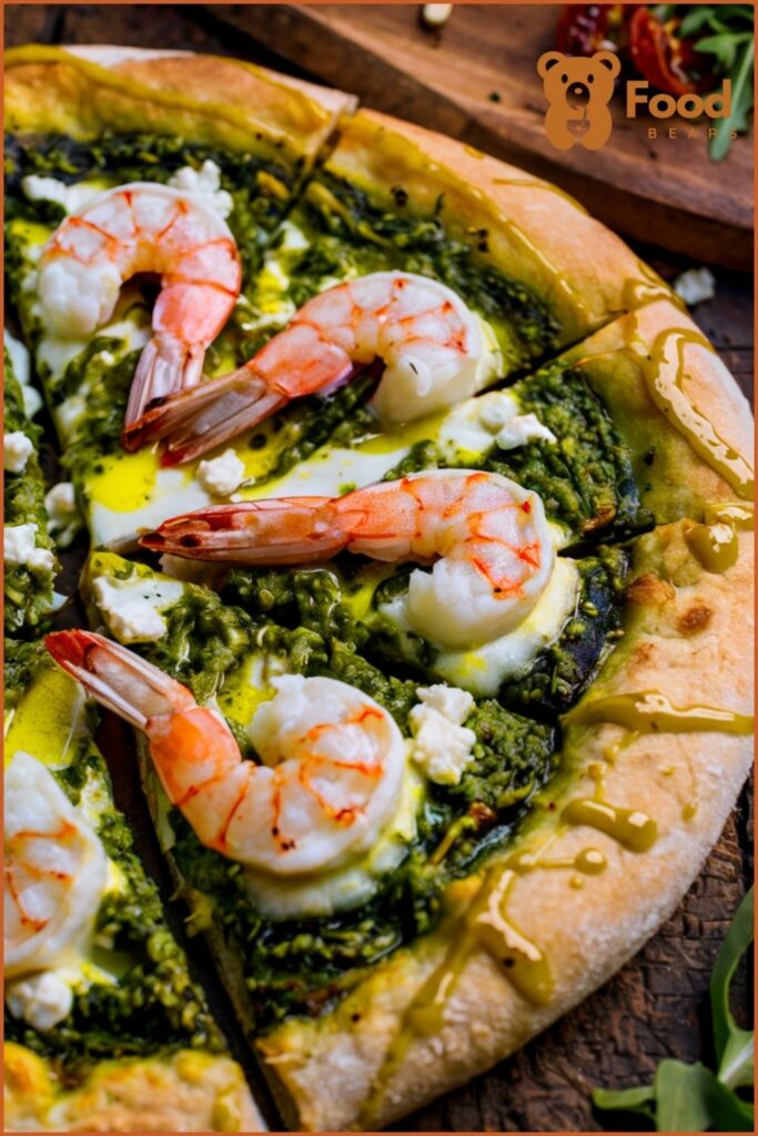 Pizza Ideas for Dinner - Shrimp and Pesto Pizza for dinner