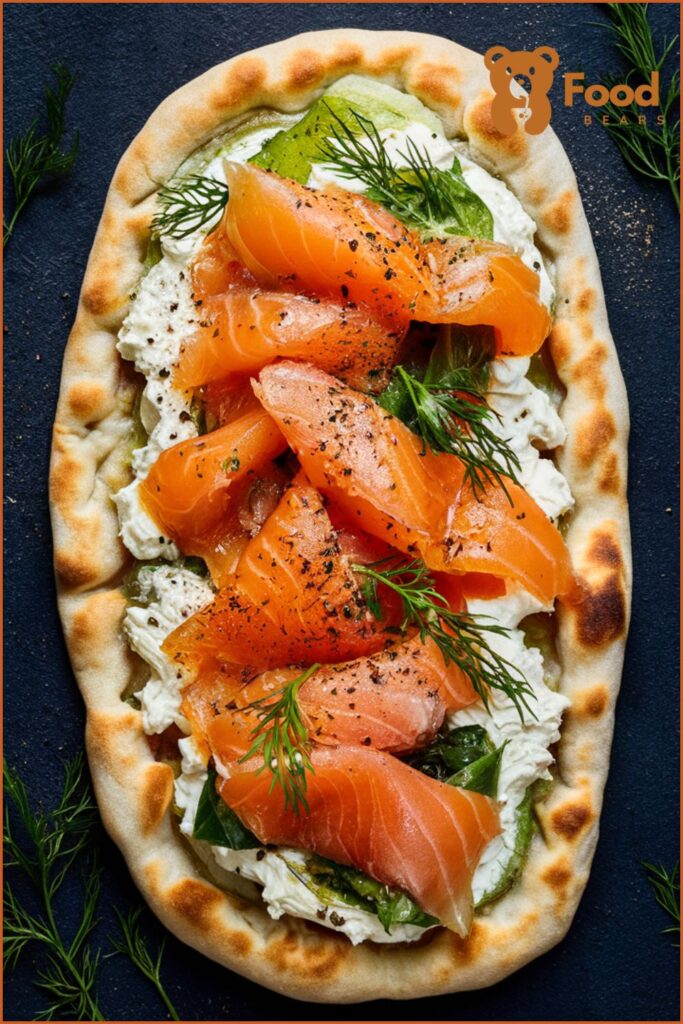 Flatbread Pizza Ideas - Smoked Salmon and Cream Cheese Flatbread Pizza