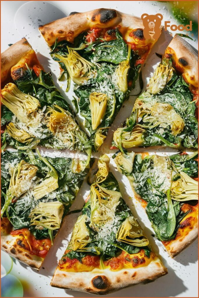 Pizza Ideas for Party - Spinach and Artichoke Pizza