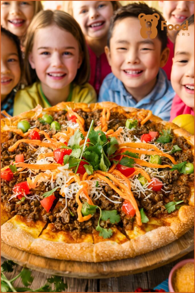 Pizza Ideas for Kids Party - Taco Pizzas for Kids Party