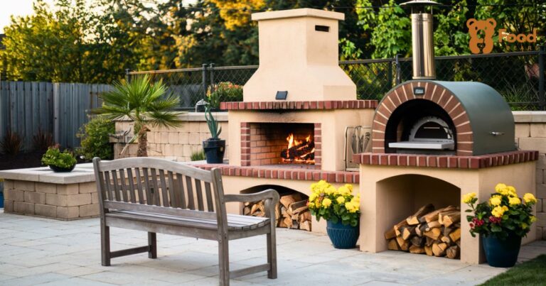 Outdoor Fireplace with Pizza Oven