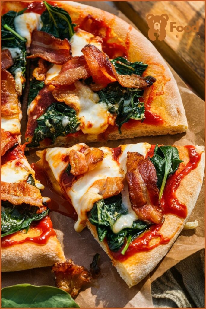 Breakfast Ideas with Pizza Crust - Bacon and Spinach Breakfast Pizza