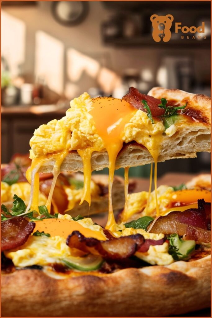 Breakfast Ideas with Pizza Crust - Breakfast Pizza with Scrambled Eggs