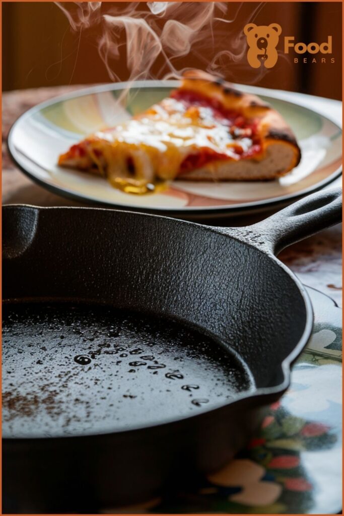 Best Way to Warm Up Pizza - Cast Iron Pan with a Sprinkle of Oil