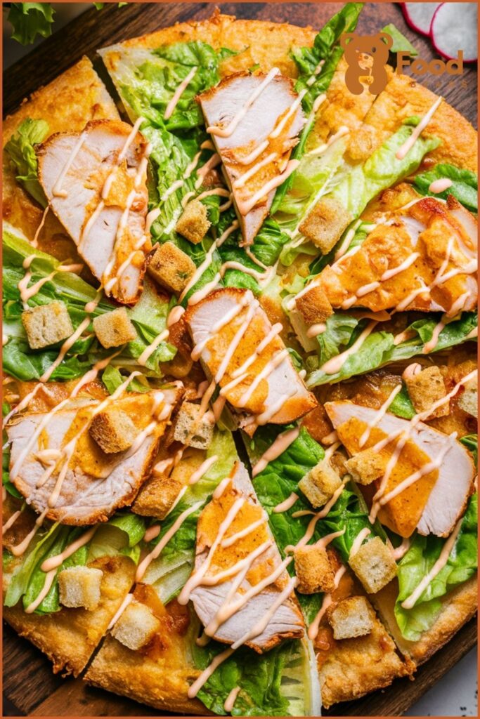 Chicken Pizza Ideas - Chicken Caesar Salad Pizza