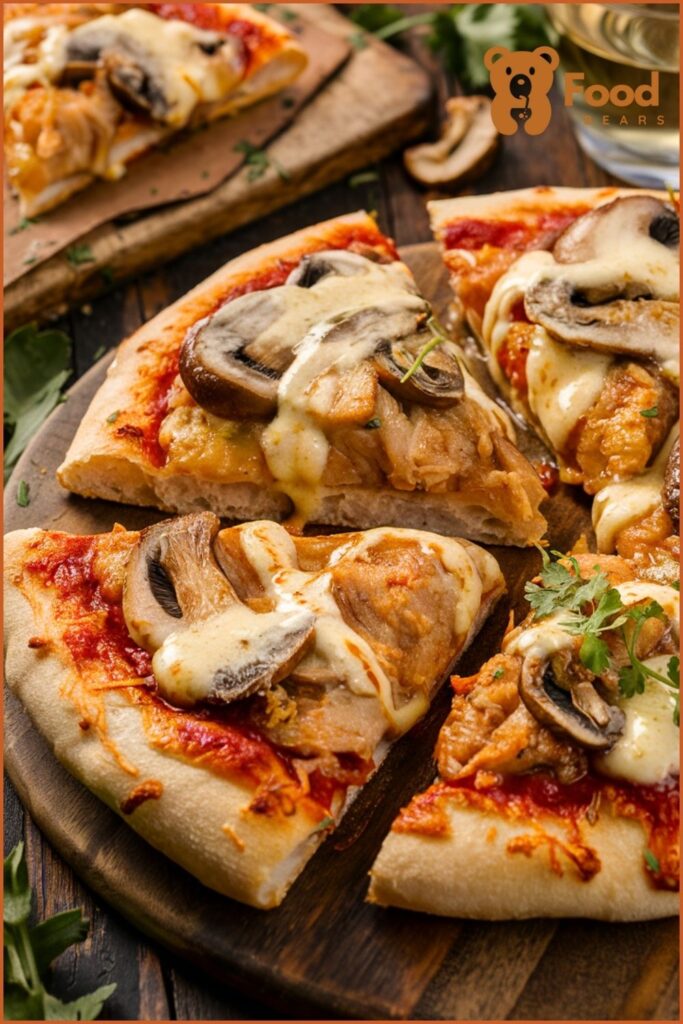 Chicken Pizza Ideas - Chicken and Mushroom Pizza