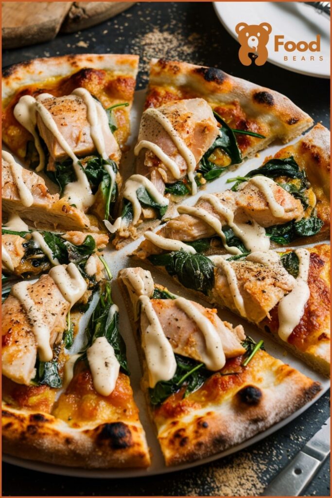 Chicken Pizza Ideas - Chicken and Spinach Pizza