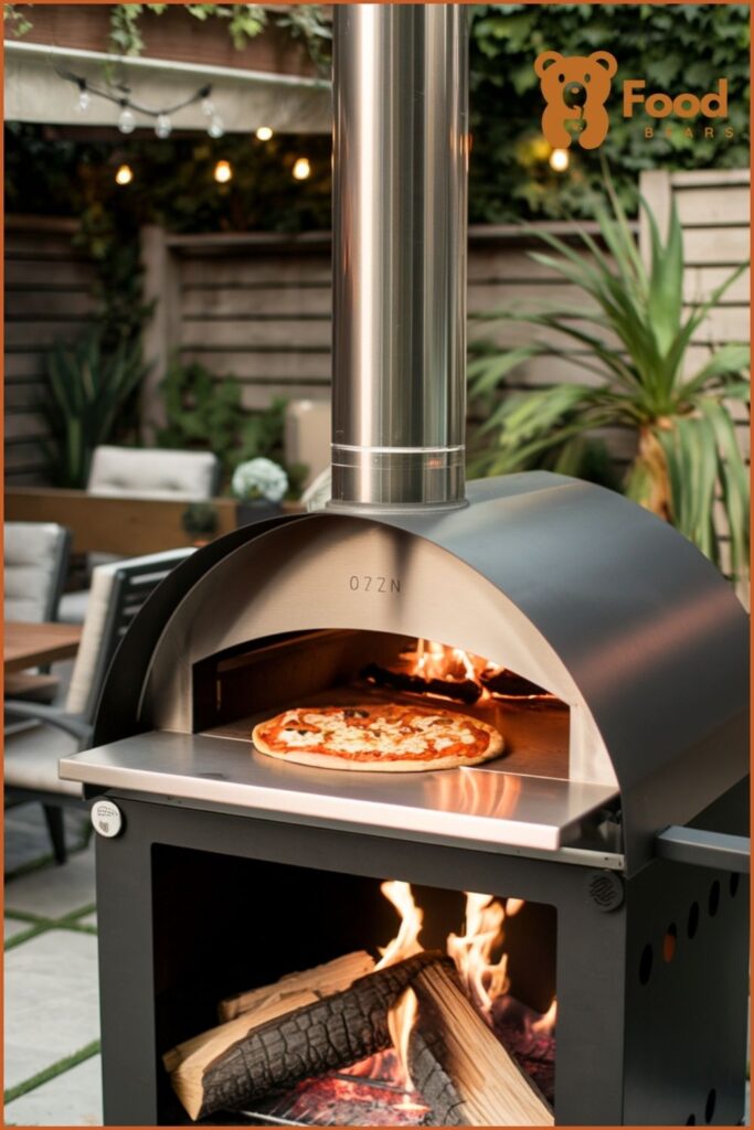 Outdoor Fireplace with Pizza Oven - Modern Steel Fireplace and Pizza Oven Combo