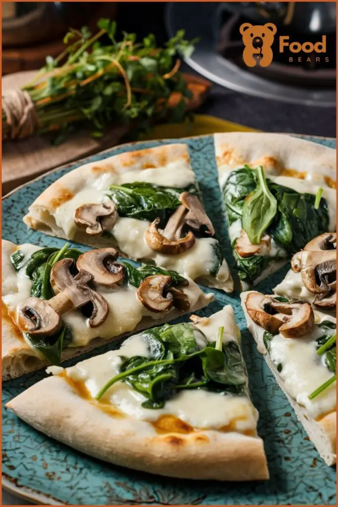 Dairy-Free Pizza Ideas - Mushroom and Spinach White Pizza