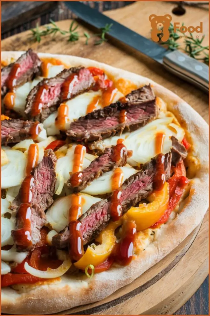 Pizza Party Menu Ideas - Philly Cheesesteak Pizza for Pizza Party Menu