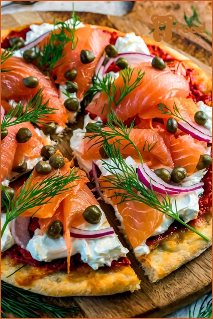 Breakfast Ideas with Pizza Crust - Smoked Salmon and Cream Cheese Breakfast Pizza