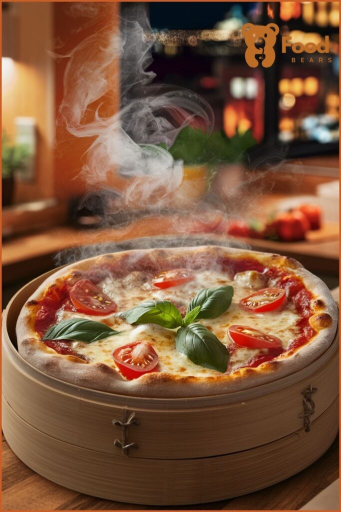 Best Way to Warm Up Pizza - Steam in a Bamboo Steamer for a Few Minutes