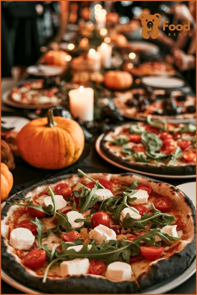 Halloween Pizza Party Ideas - Black Crust Pizza for Halloween Pizza Party