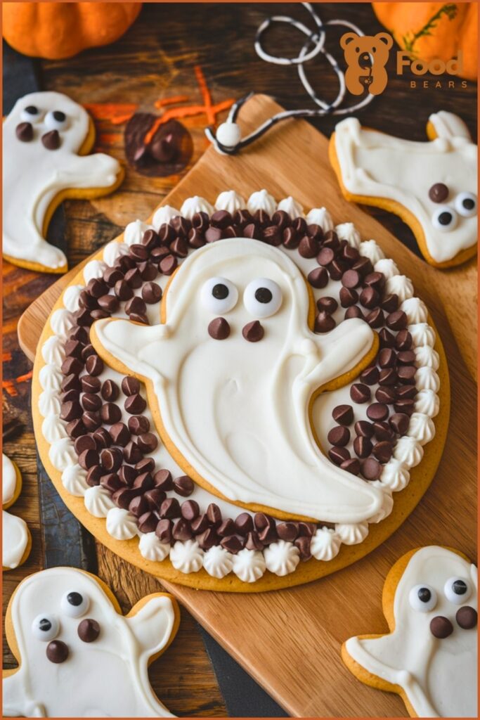 Halloween Ghost Pizzas - Dessert Ghost Pizzas for Halloween