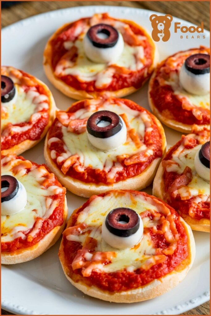 Halloween Pizza Ideas - Eyeball Pizza Bites