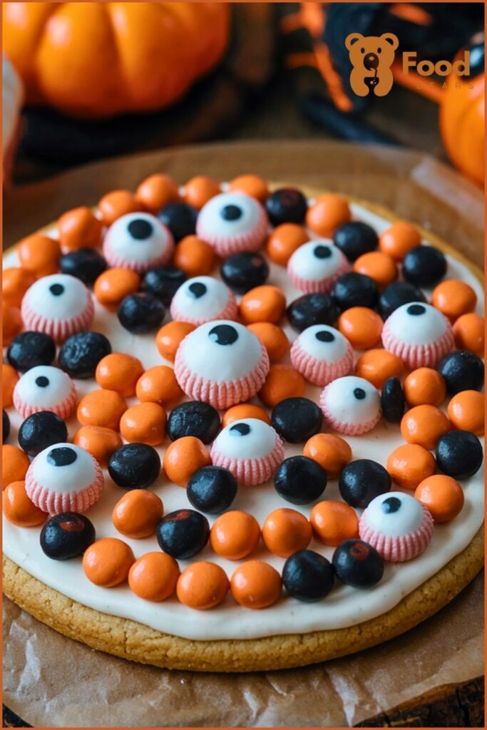 Halloween Dessert Pizzas - Eyeball Pizza of Terror for Halloween Dessert