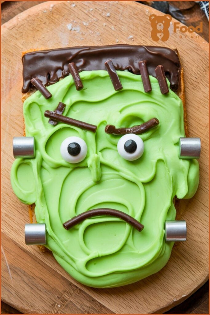 Halloween Dessert Pizzas - Frankenstein’s Green Gooey Pizza for Halloween Dessert