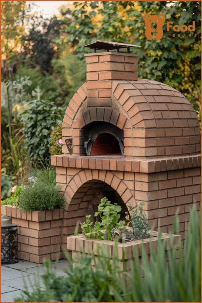 DIY Brick Pizza Oven - Garden Brick Pizza Oven with Herb Planters