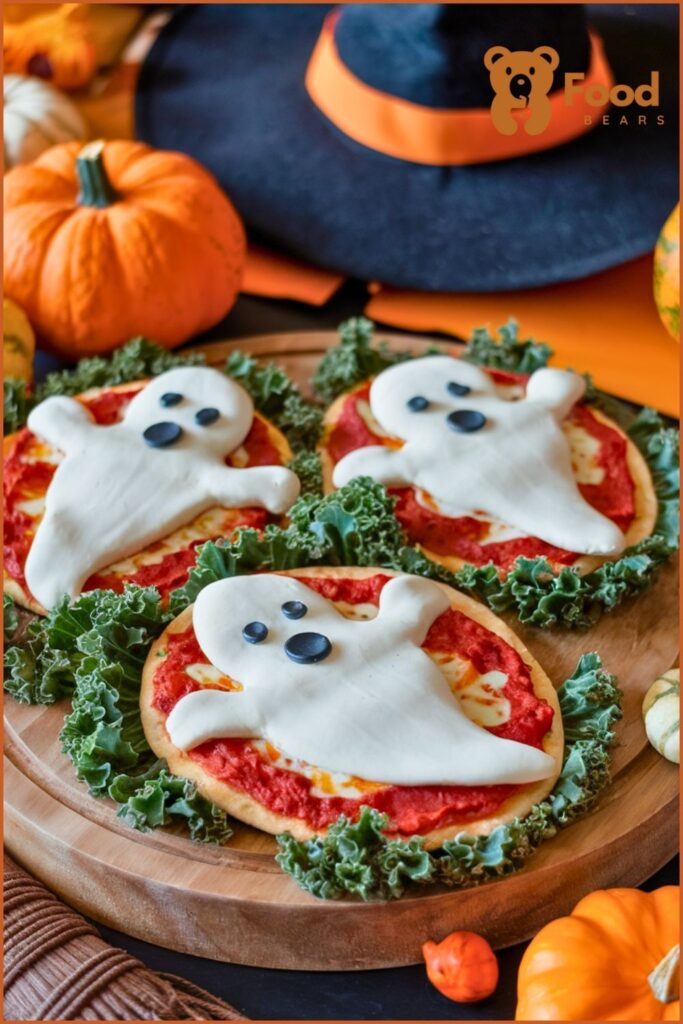 Halloween Ghost Pizzas - Gluten-Free Ghost Pizzas for Halloween