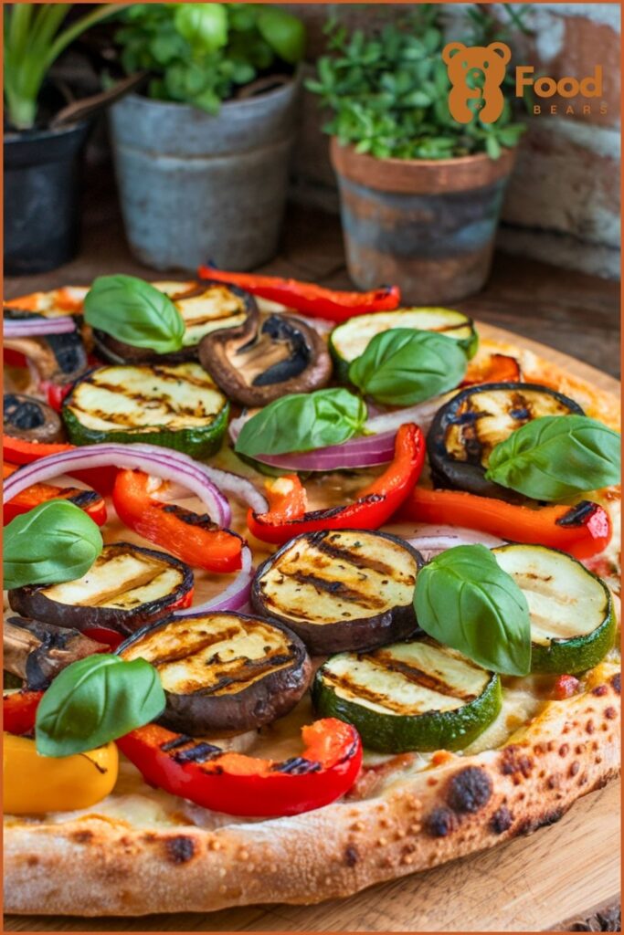 Grilled Vegetable pizza recipe for pizza oven