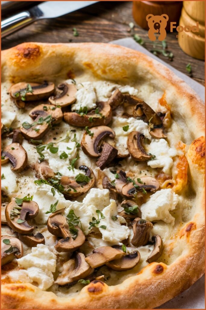 Pizza Oven Recipes - Mushroom and Ricotta Pizza for pizza oven