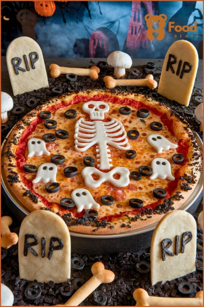 Halloween Pizza Party Ideas - Pizza Graveyard for Halloween Pizza Party